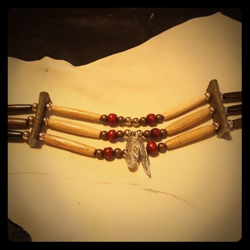 Native American Indian bone choker